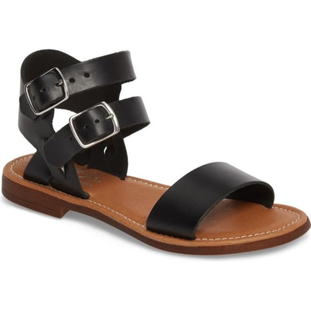 NEW! BOS. & CO Mid Top Black Sandal Shoes ITALIAN - Picture 1 of 8